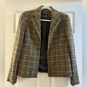 Jones New York Multi-Colored Tweed Blazer